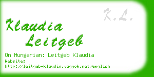klaudia leitgeb business card